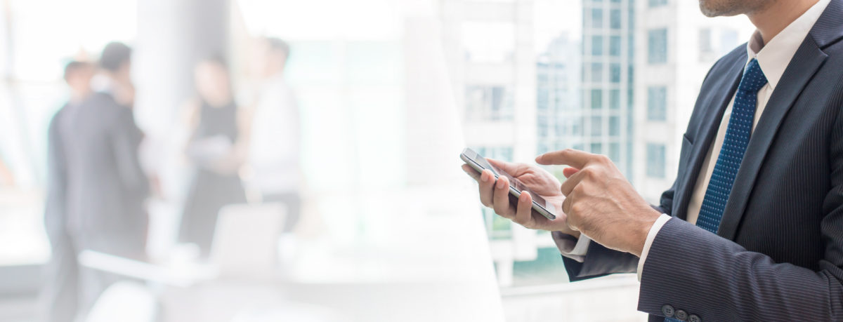 Man with smartphone in his hand